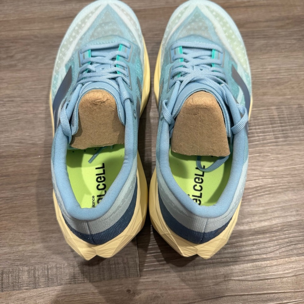 New Balance Fuel Cell Rebel V4 Quarry Blue Chrome Heron Blue Athletic Sneakers - Picture 5 of 12